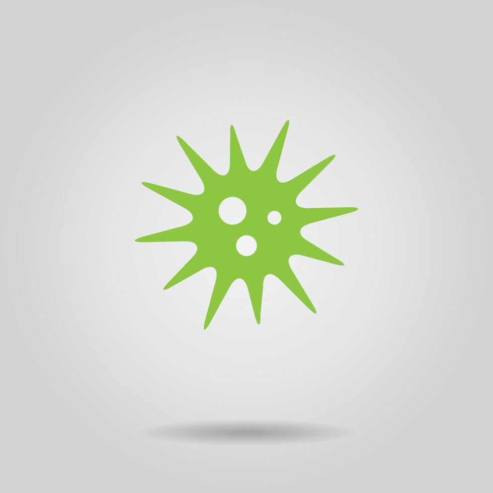 icono de virus o ilustración de vector de logotipo