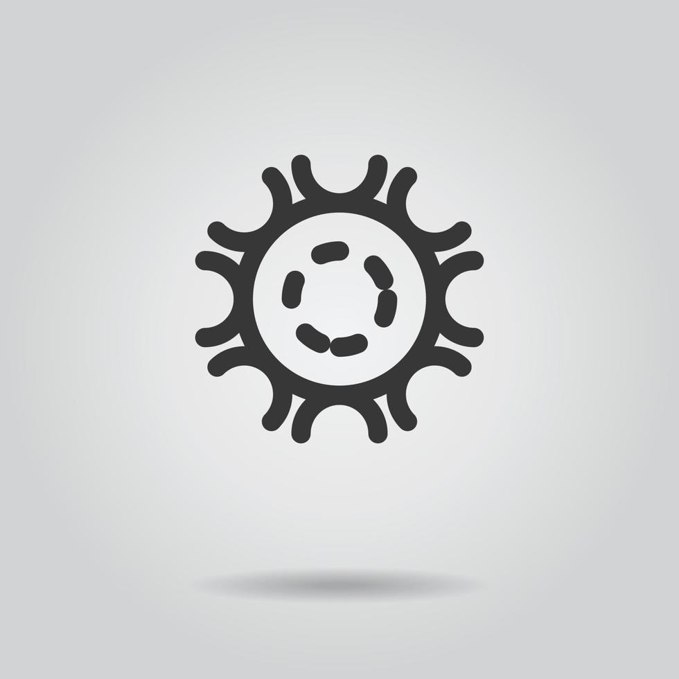 icono de virus o ilustración de vector de logotipo