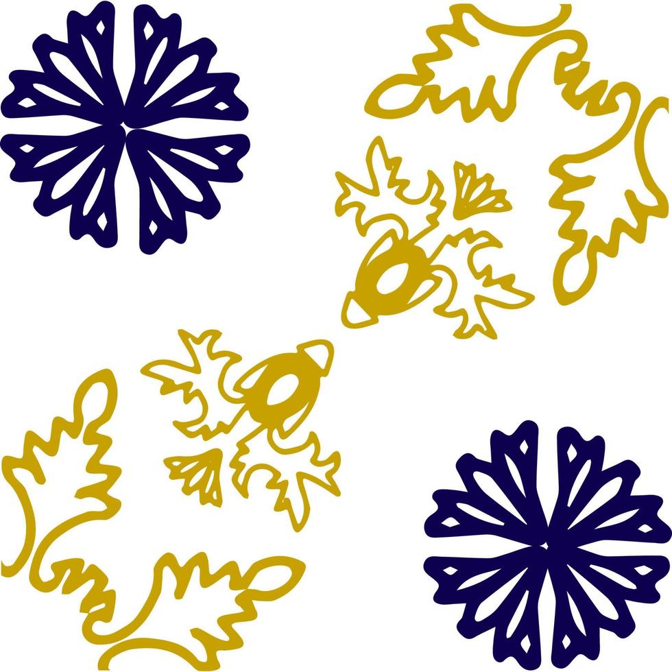 Blue and yellow tile for decor vector