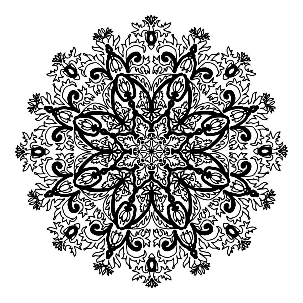 mandala espíritu negro láser para colorear vector