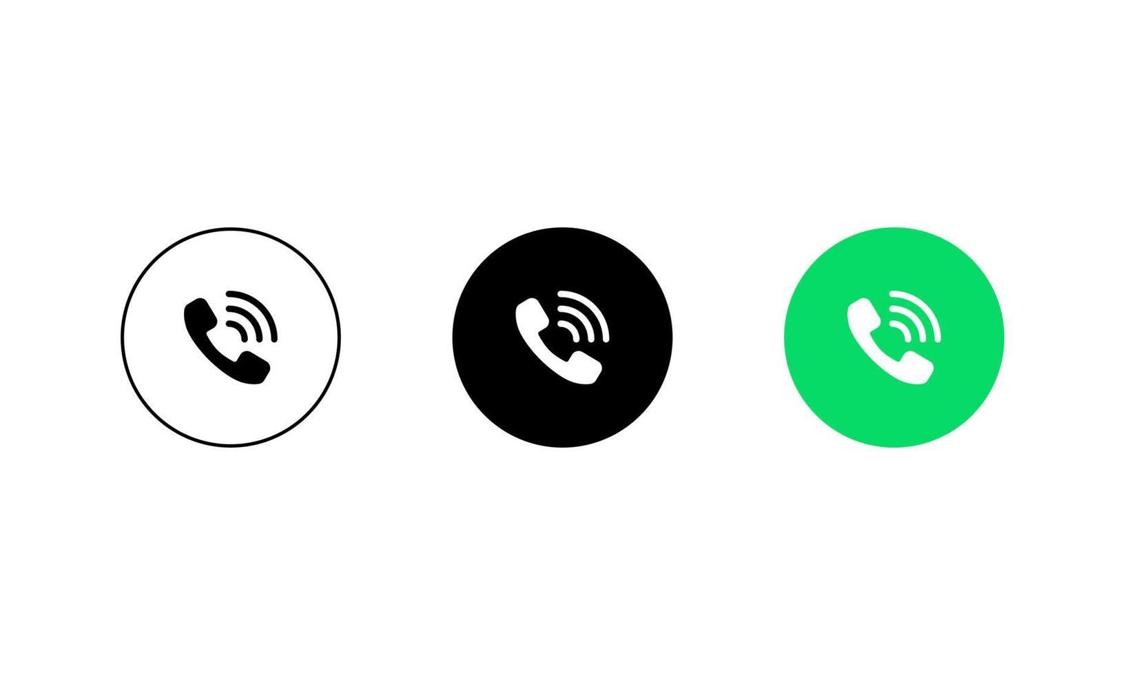 llamada telefónica, vector de icono de teléfono sonando en estilo plano