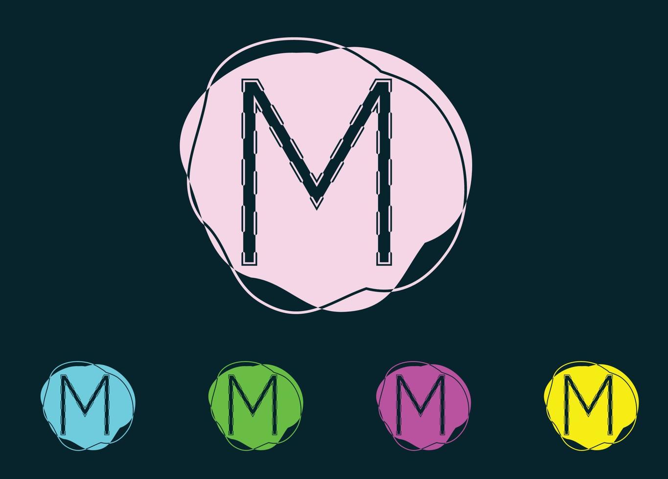 M letter logo and icon design template vector