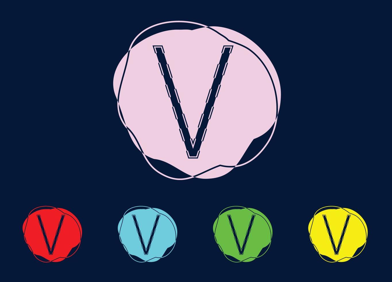 Plantilla de diseño de logotipo e icono de letra v vector