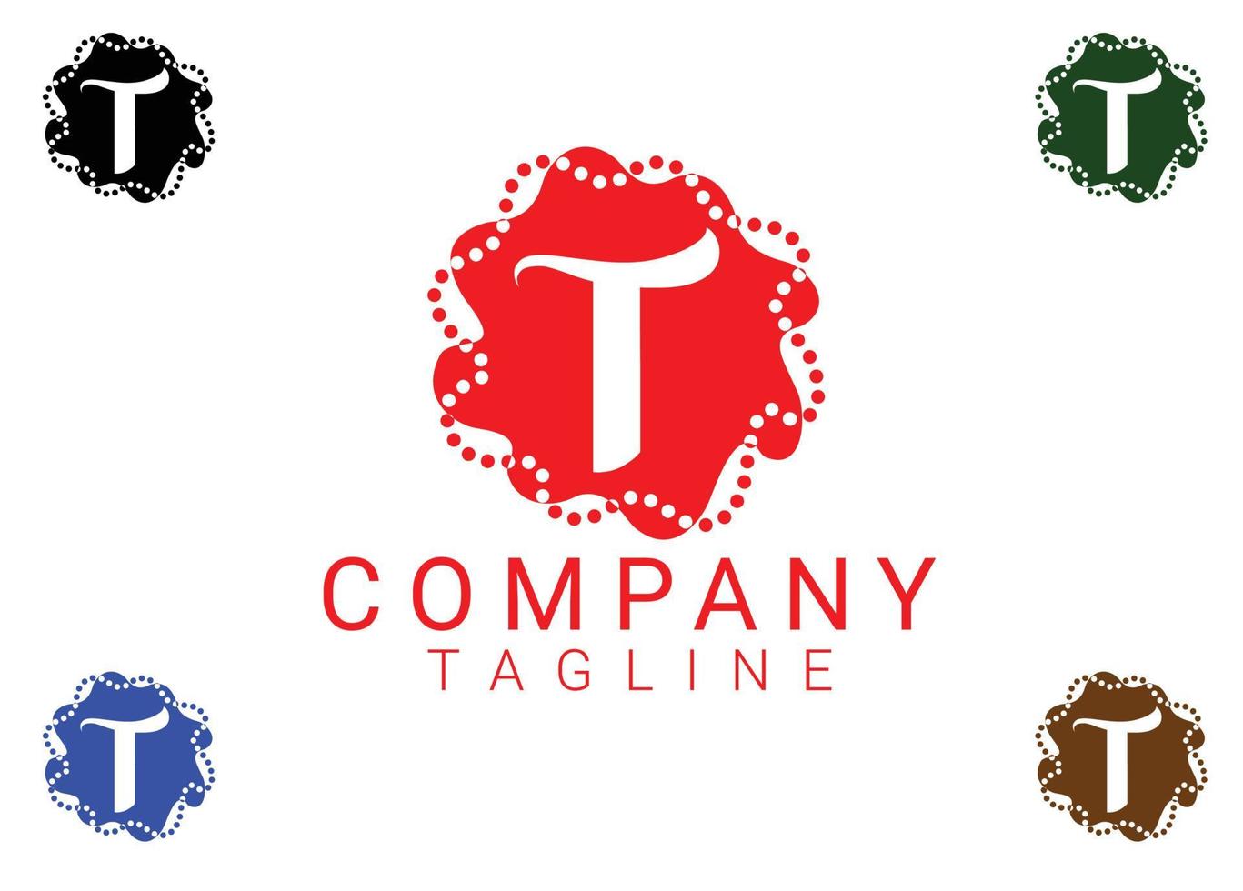 Plantilla de diseño de logotipo e icono de letra t vector