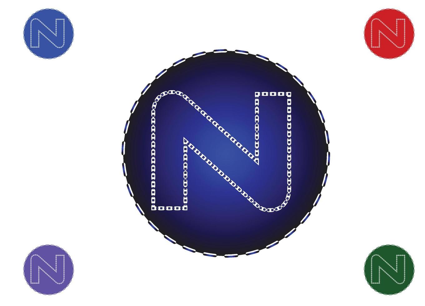 N letter logo and icon design template vector