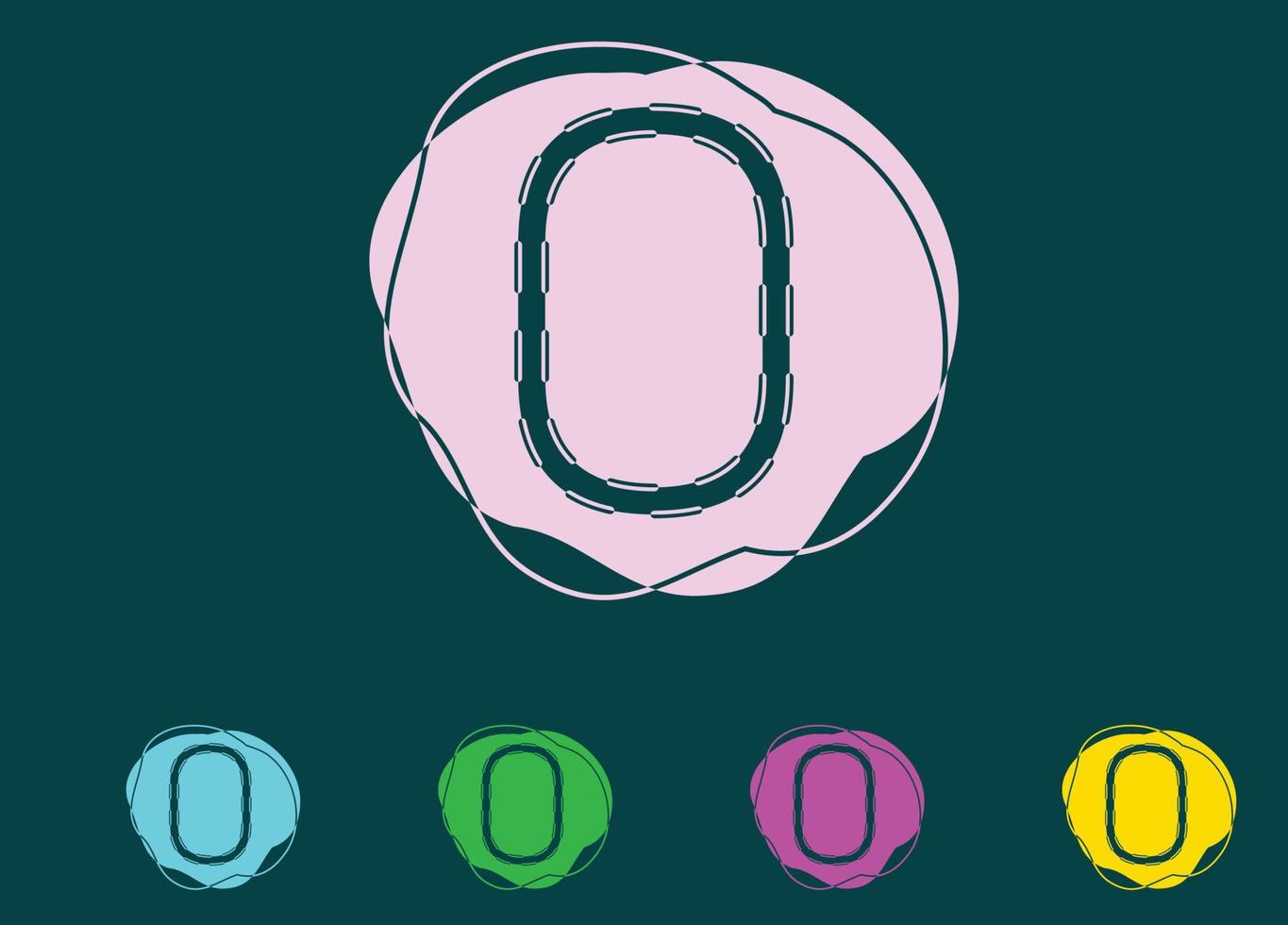 O letter logo and icon design template vector