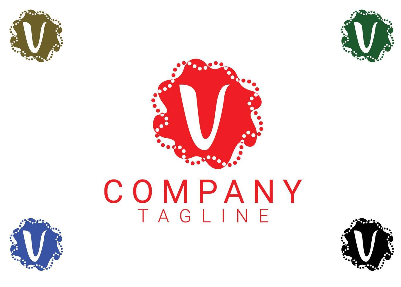 Plantilla de diseño de logotipo e icono de letra v vector