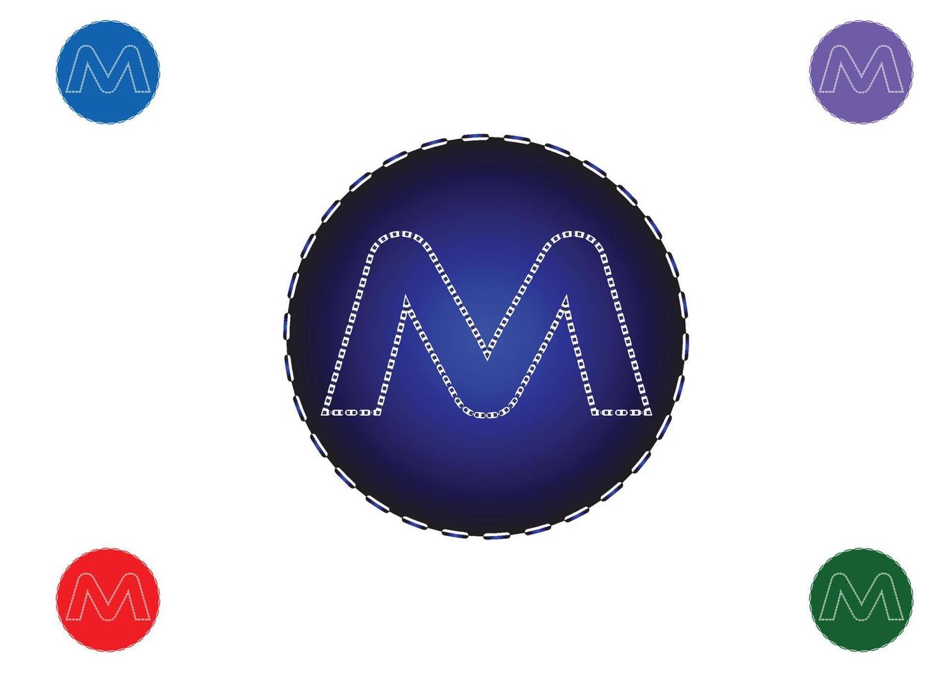 Plantilla de diseño de logotipo e icono de letra m vector