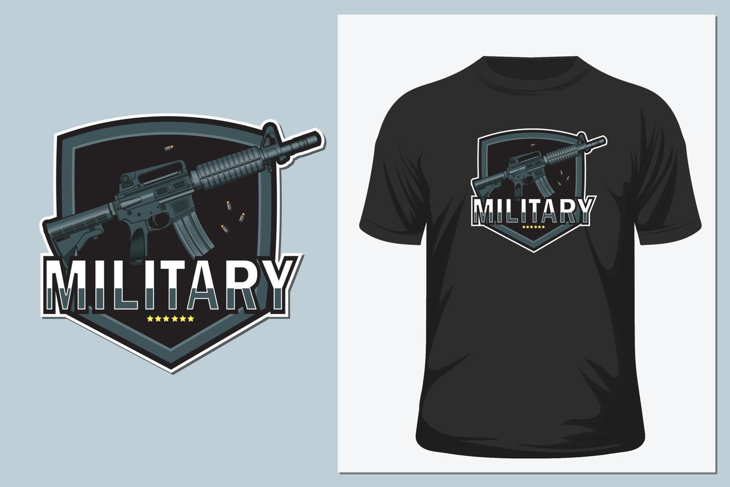 military vector illustration t shirt