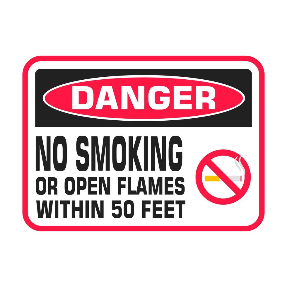 NO SMOKING prohobition forbidden sign 5 vector illustration