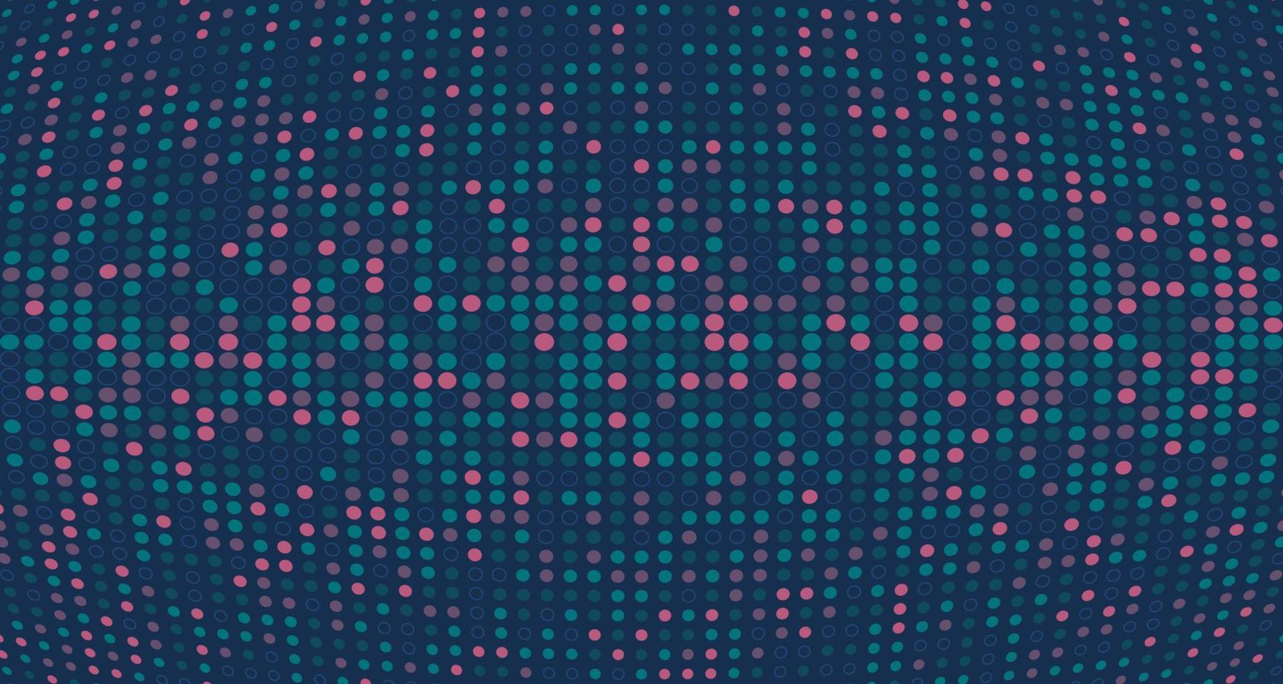 Abstract technology dots colors pattern decorative of minimal style. Geometric of dark theme background. Illustration vector