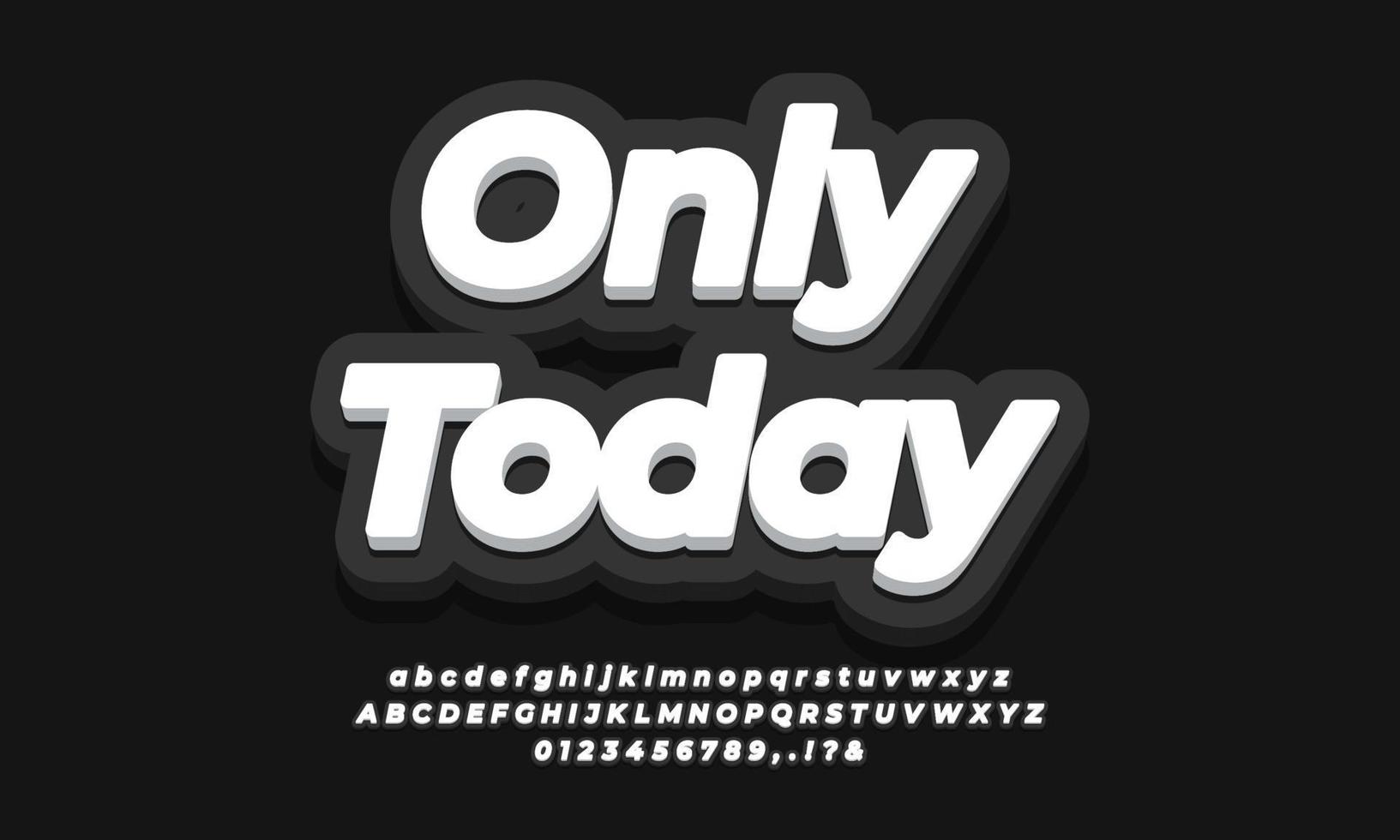 Only Today Sale discount promotion  3d dark template vector