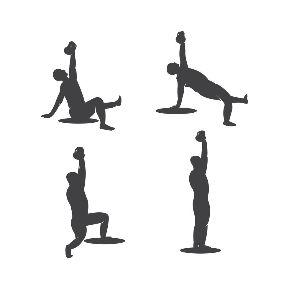 plantilla de diseño de posición de gimnasio vector