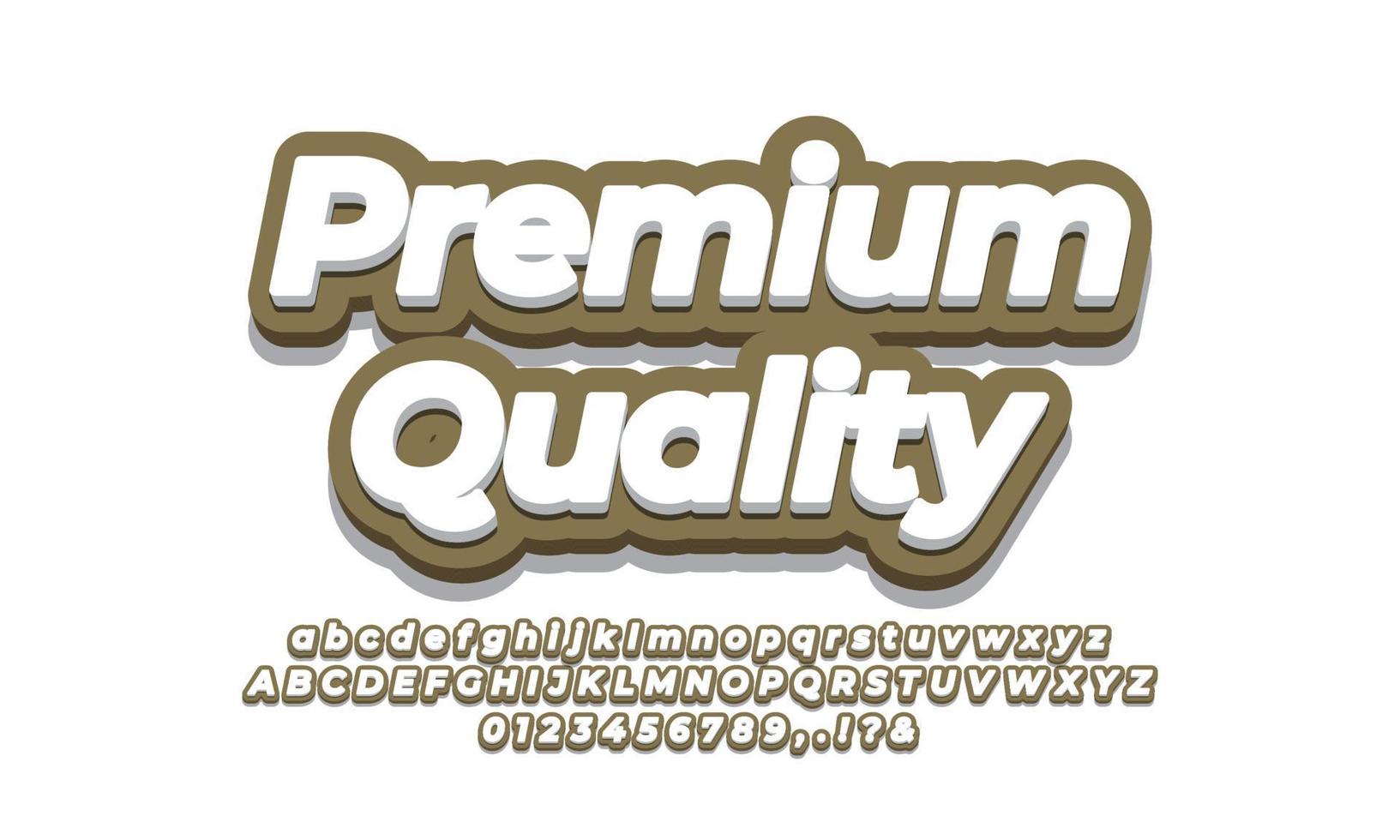 texto de promoción de descuento de venta de calidad premium 3d vector