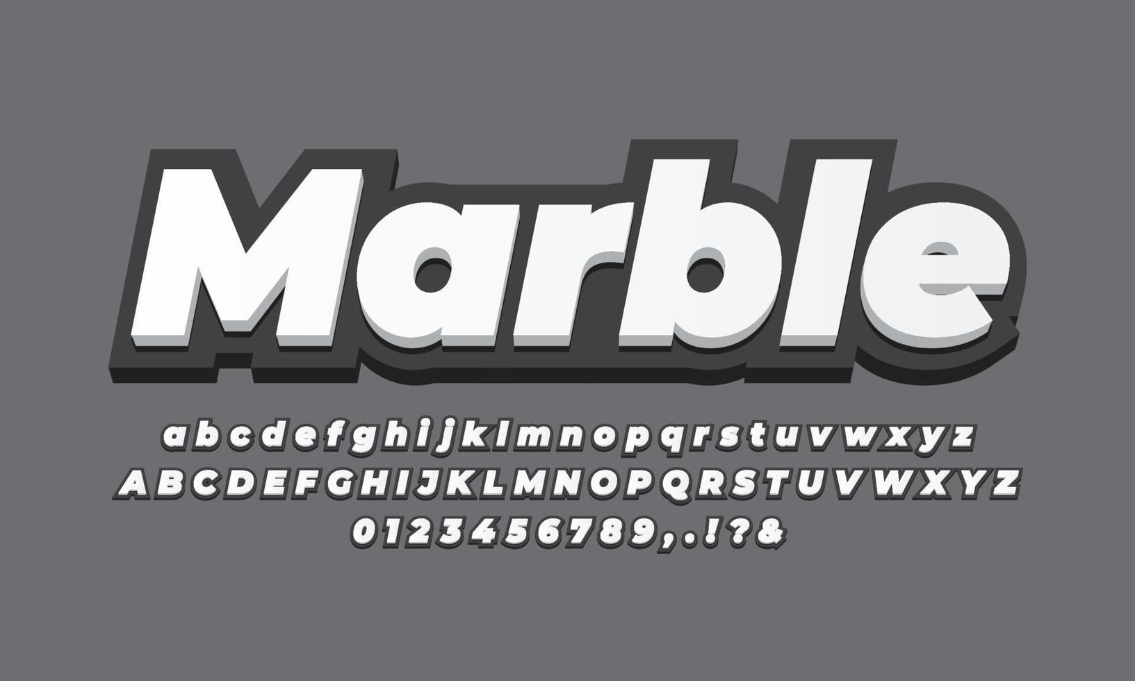 marble texture text effect design vector