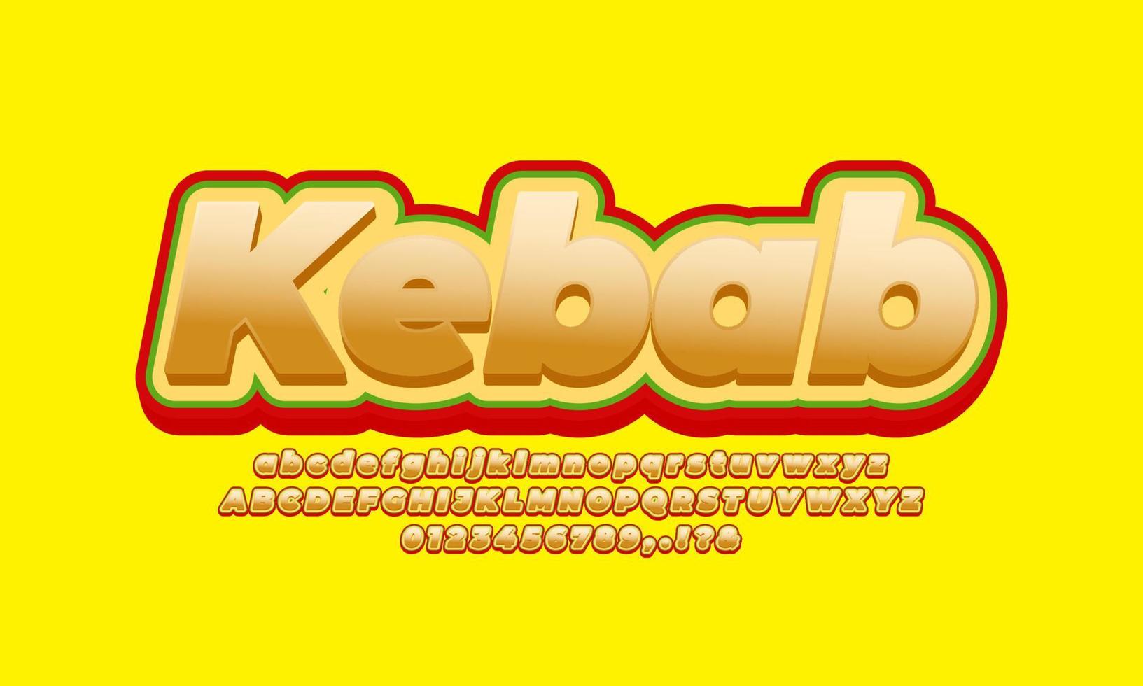 hamburger text effect design template vector