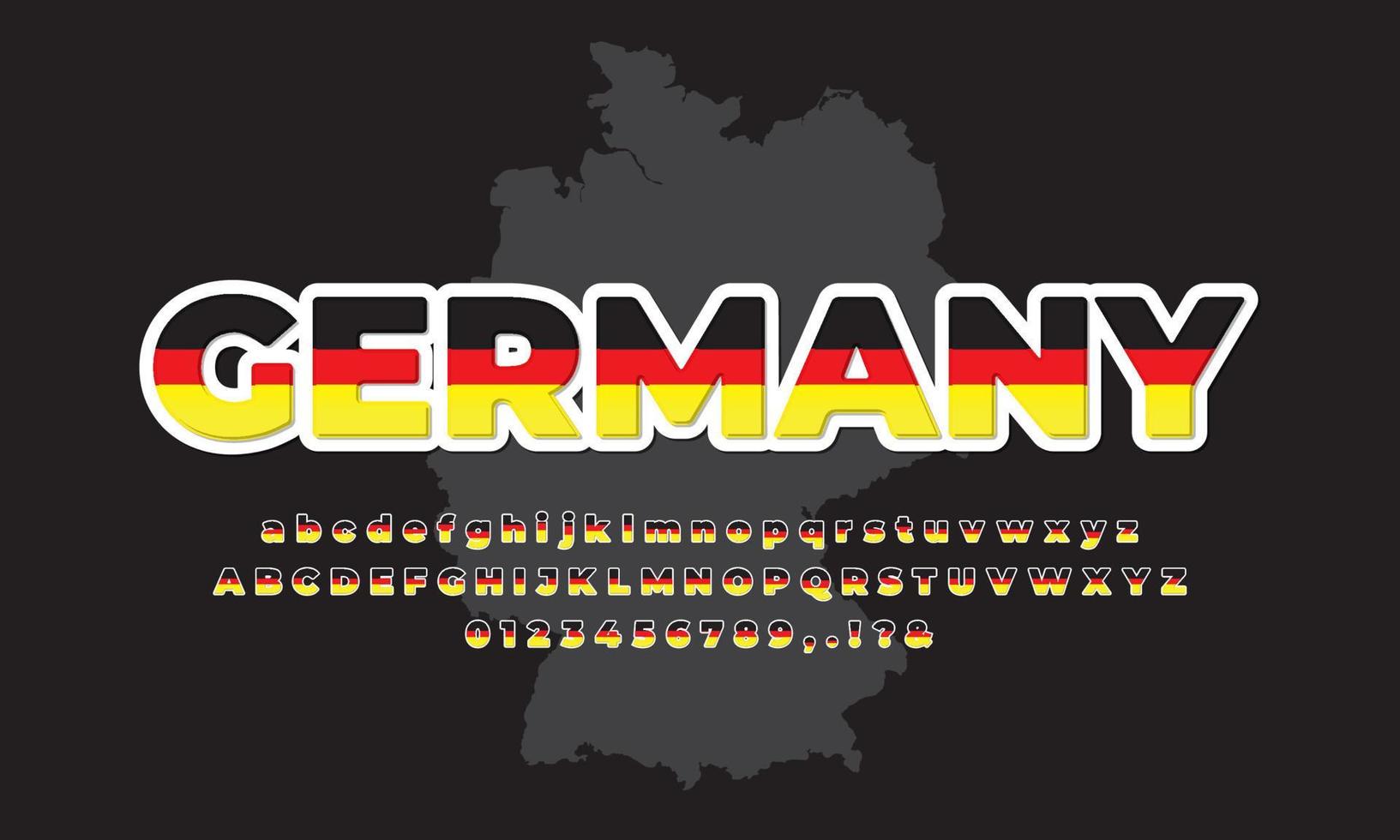 Germany day text effect design vector