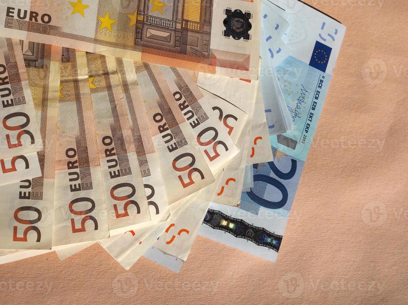 Fifty and Twenty Euro notes photo