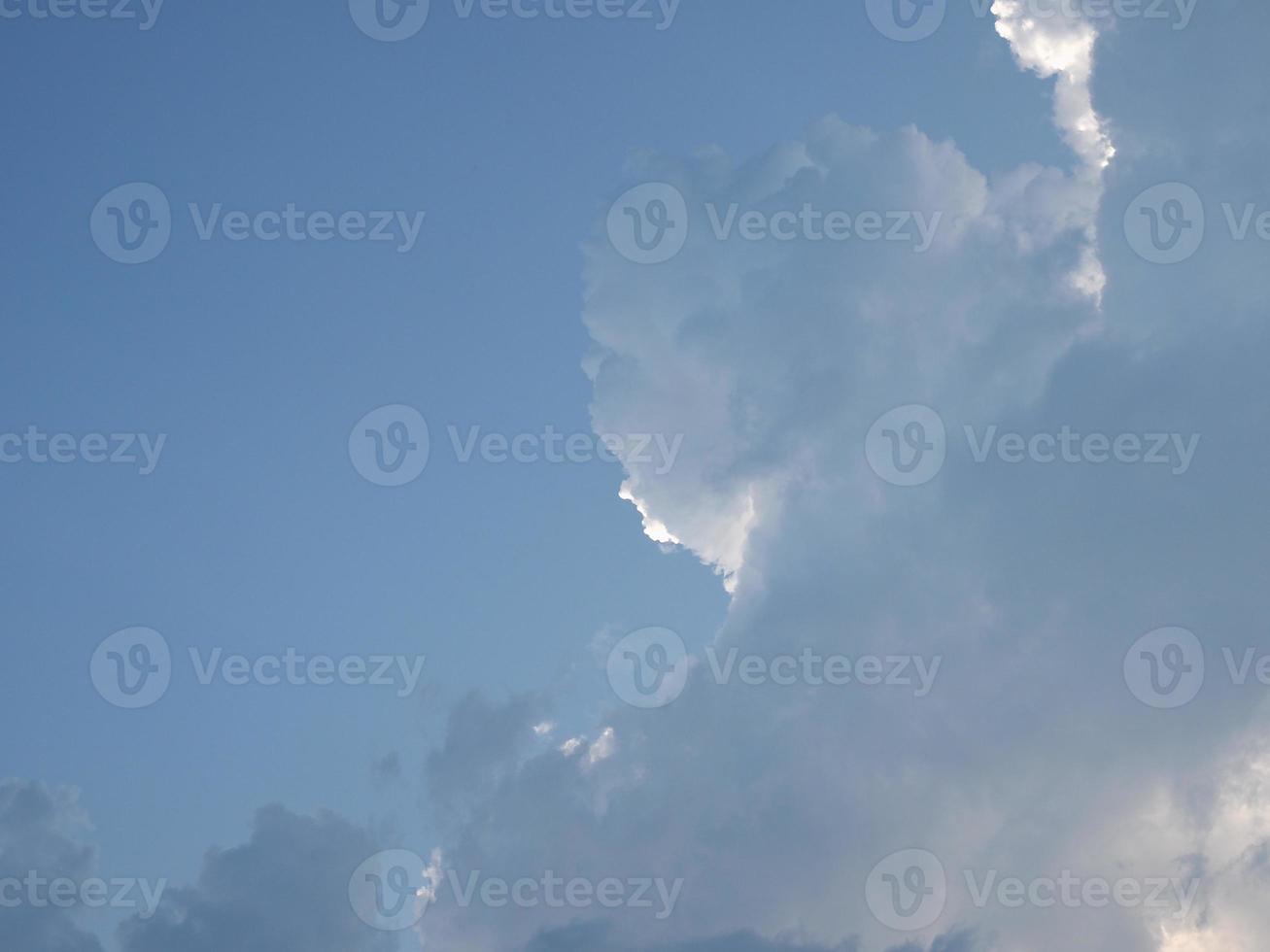 blue sky with clouds background photo