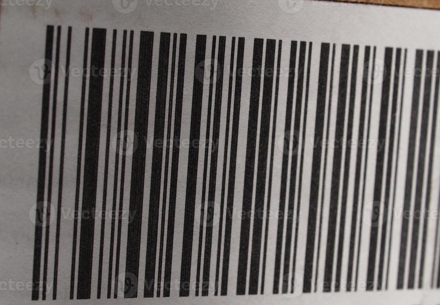 Barcode product identification label photo