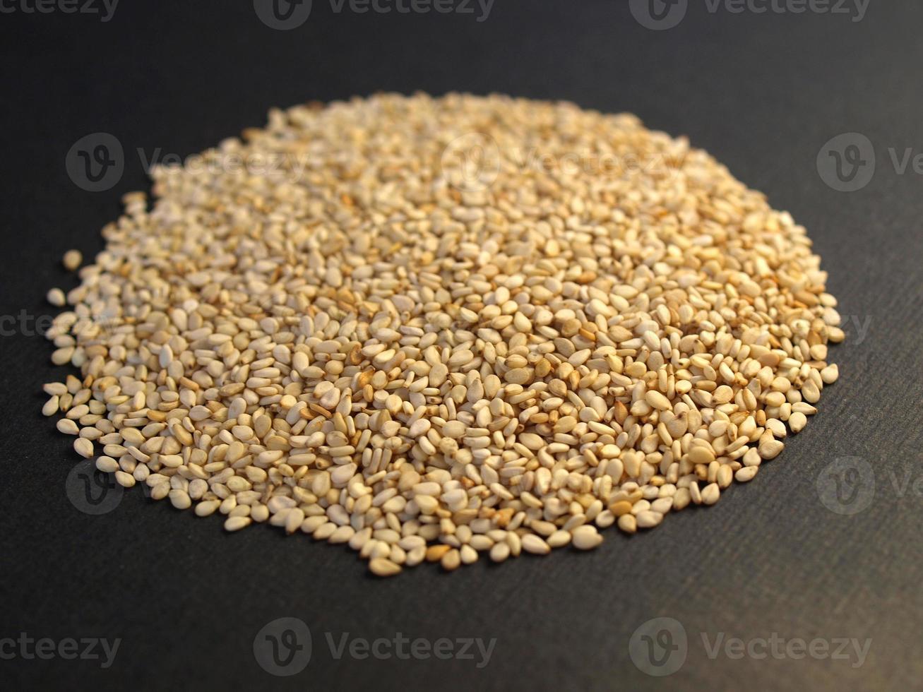 Sesame seeds heap photo