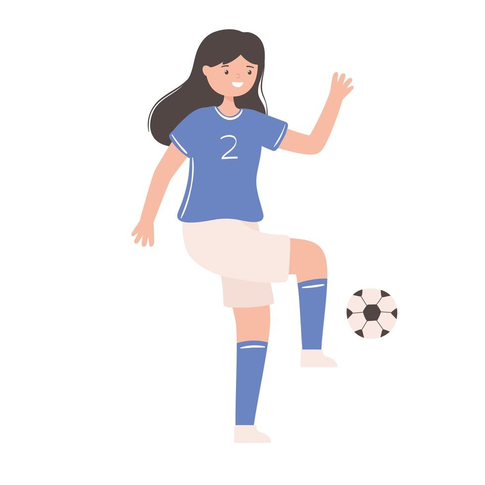 jugadora de futbol vector