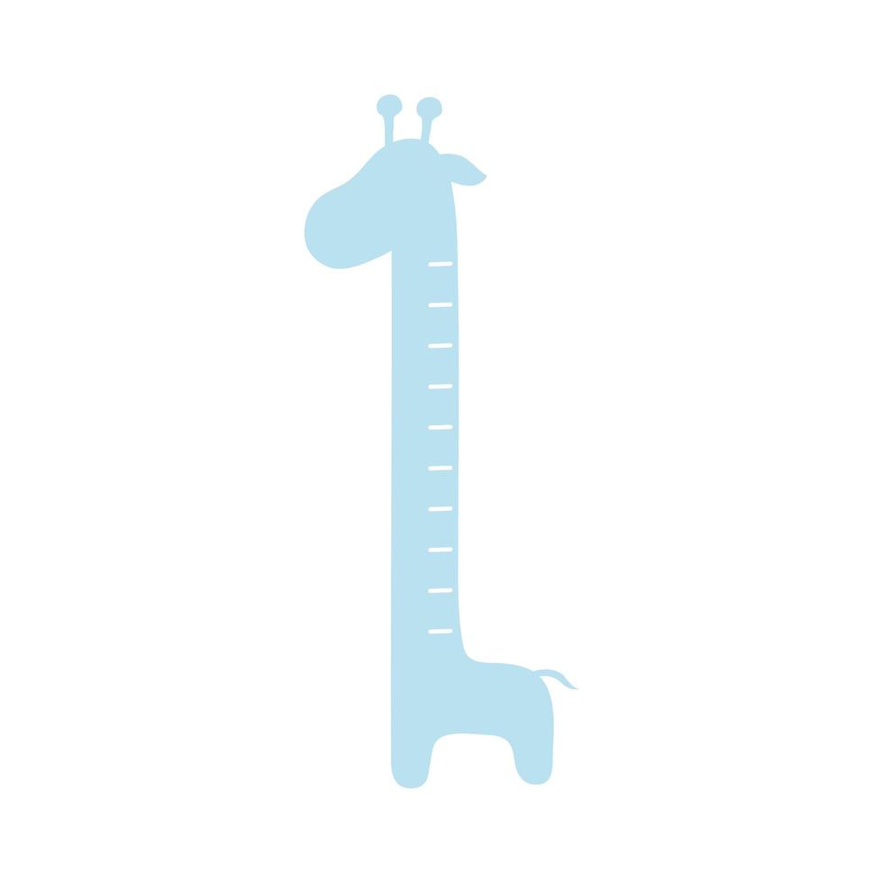 height measure giraffe vector