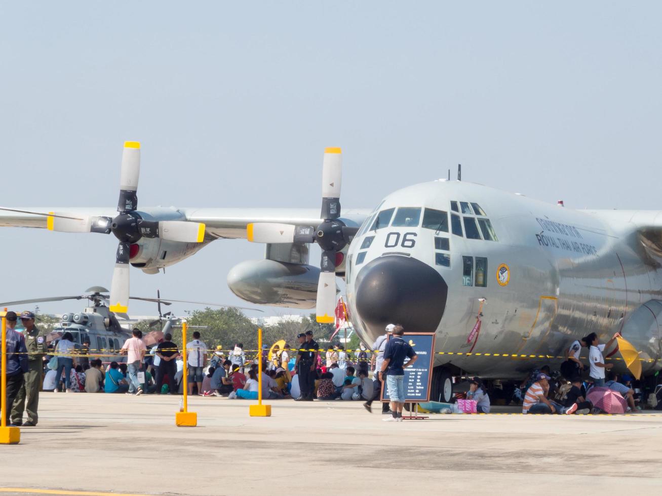 Royal Thai Air Force Don Muang BANGKOK THAILAND12 JANUARY 2019National Childrens Day the Royal Thai Air Force air force aircraft show and air show. on BANGKOK THAILAND12 JANUARY 2019. photo