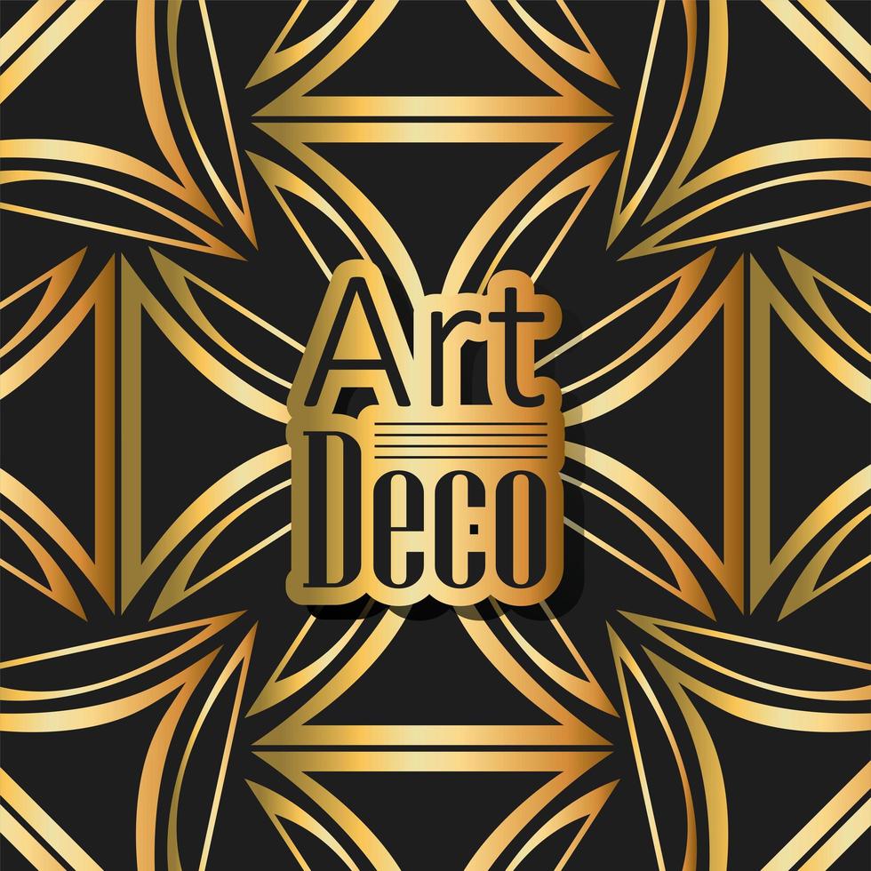 marcos art deco de fondo negro vector