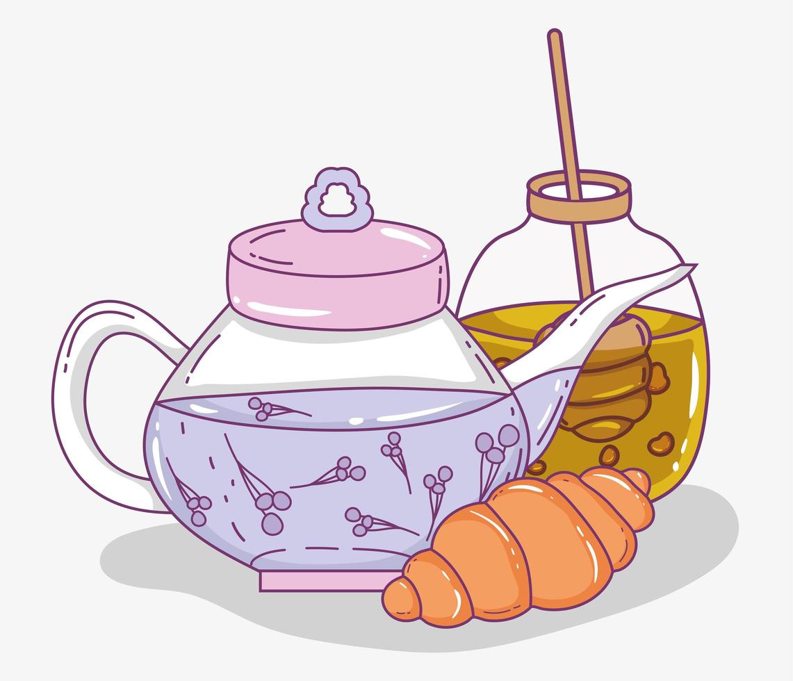 tea time sketch flat design vector