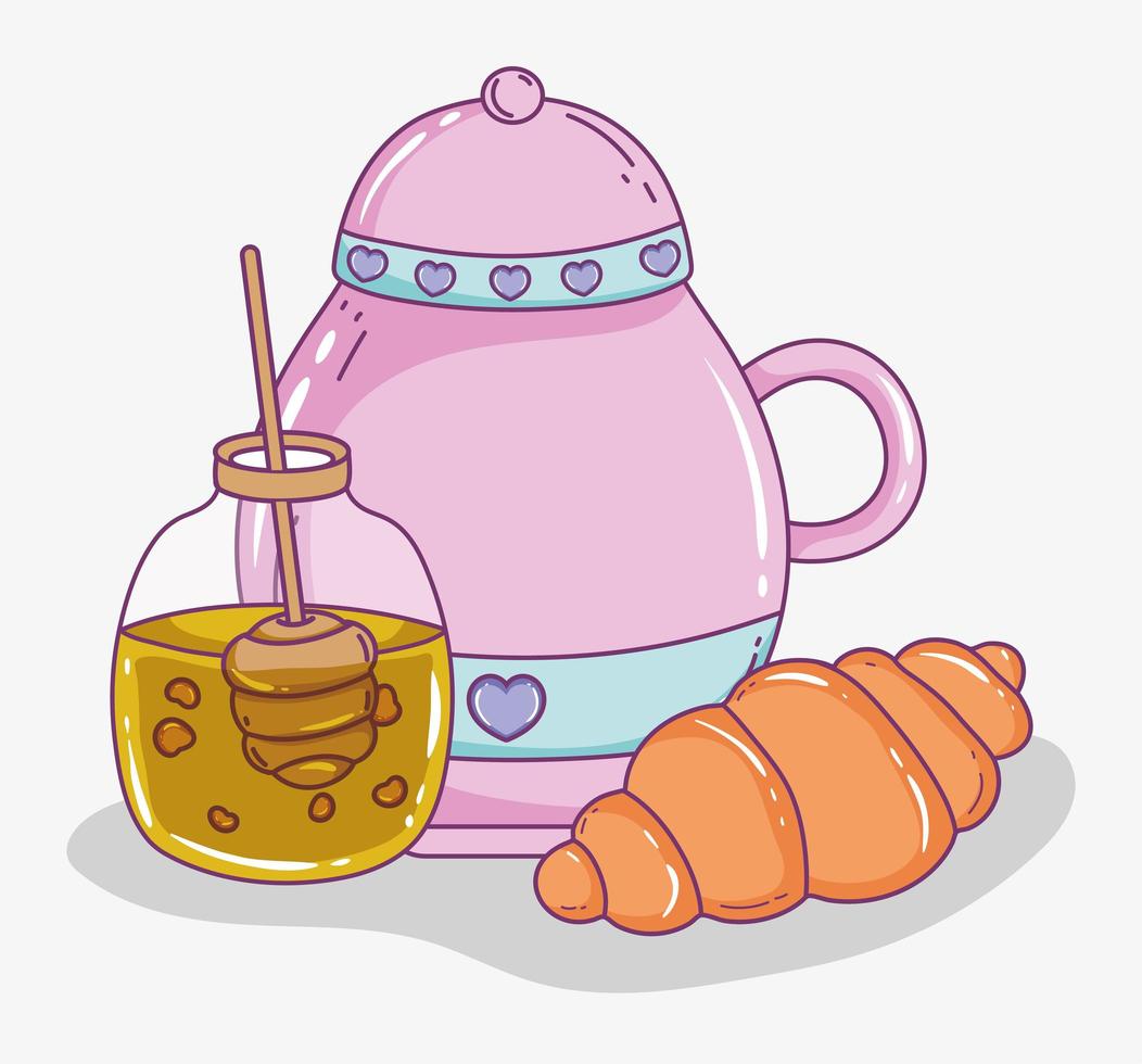 tea time sketch flat design vector