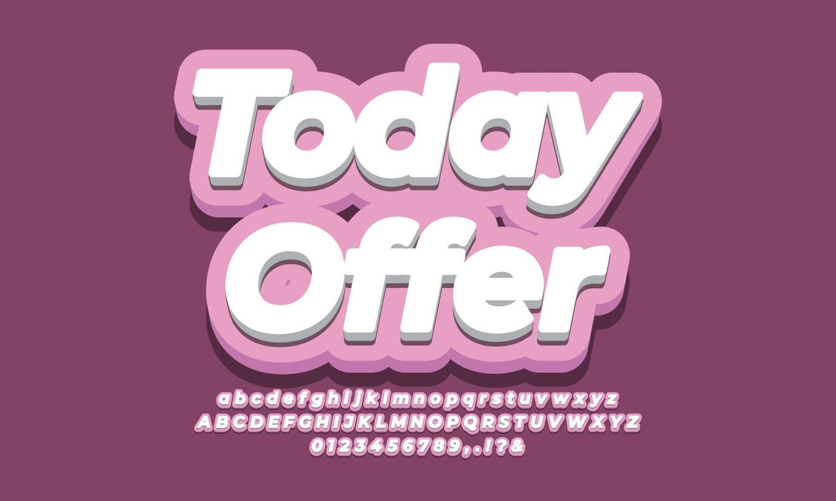 Today offer Sale discount promotion 3d  pink template vector