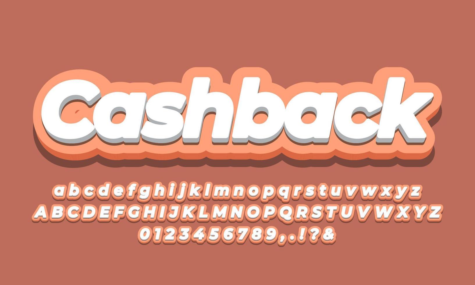 Cashback Sale discount promotion 3d  template vector