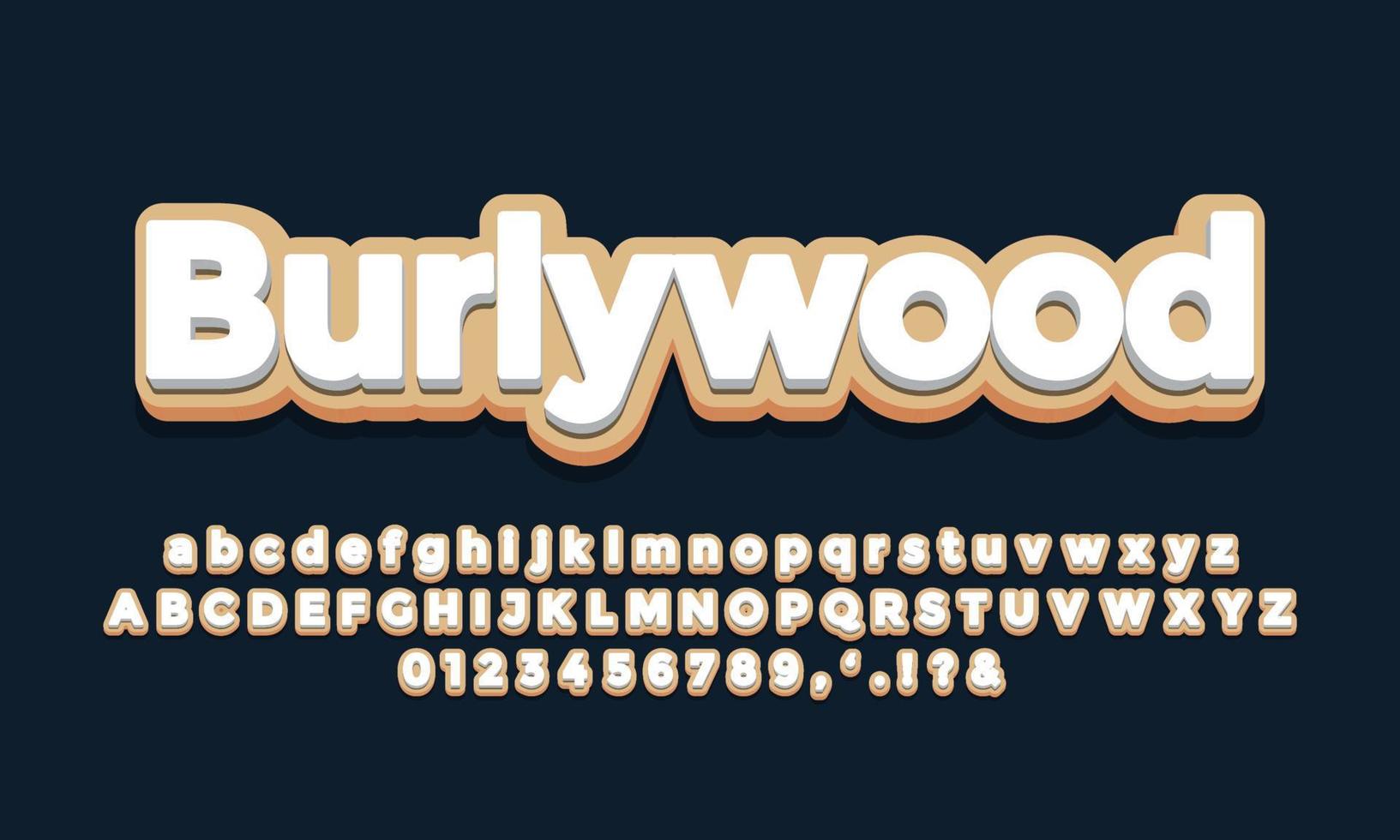 cream with white 3d font effect or text effect design vector