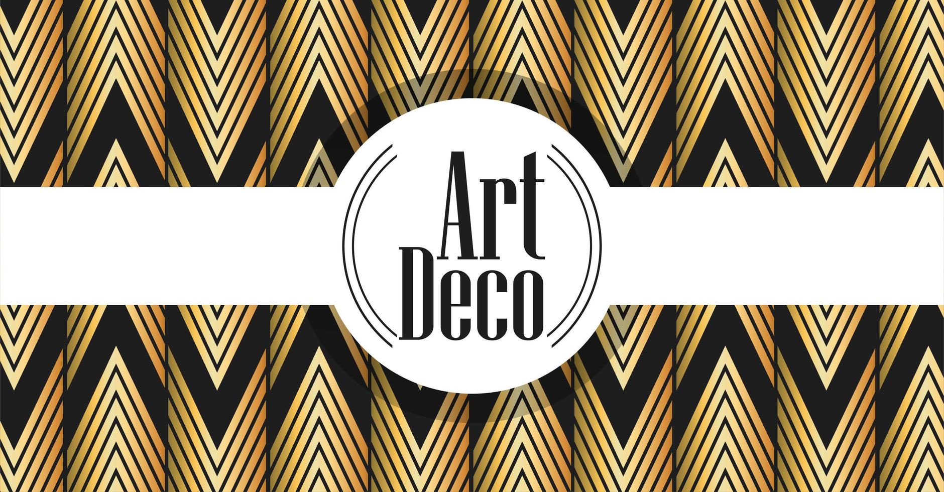 black background art deco frames vector