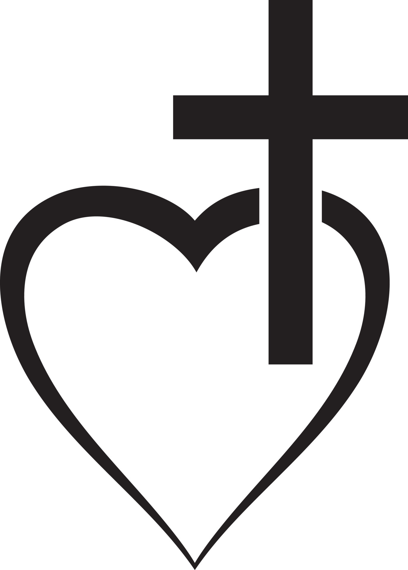 Heart And Cross Vector Illustration 5251448 Vector Art At Vecteezy Heart And Cross Illustration Vector