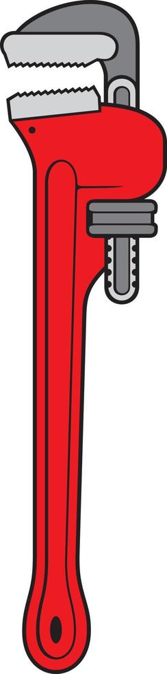 Plumber Pipe Wrench Vector Illustration