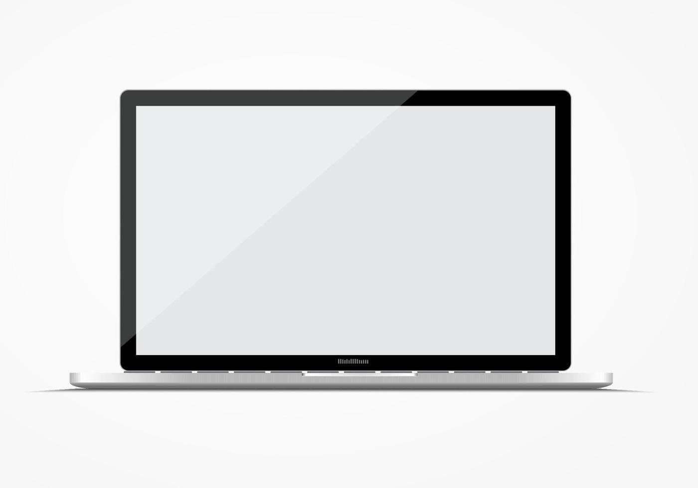 Modern open laptop isolated on white background. vector