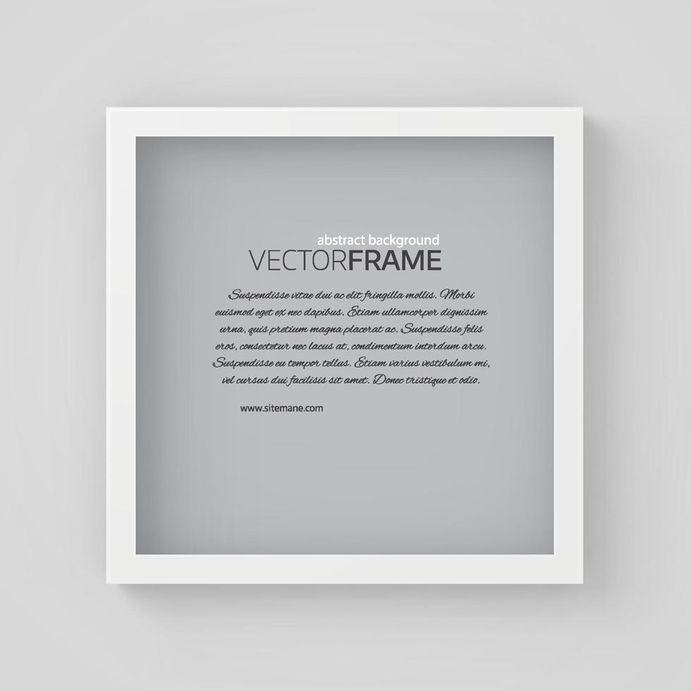 3D picture  square frame design. vector