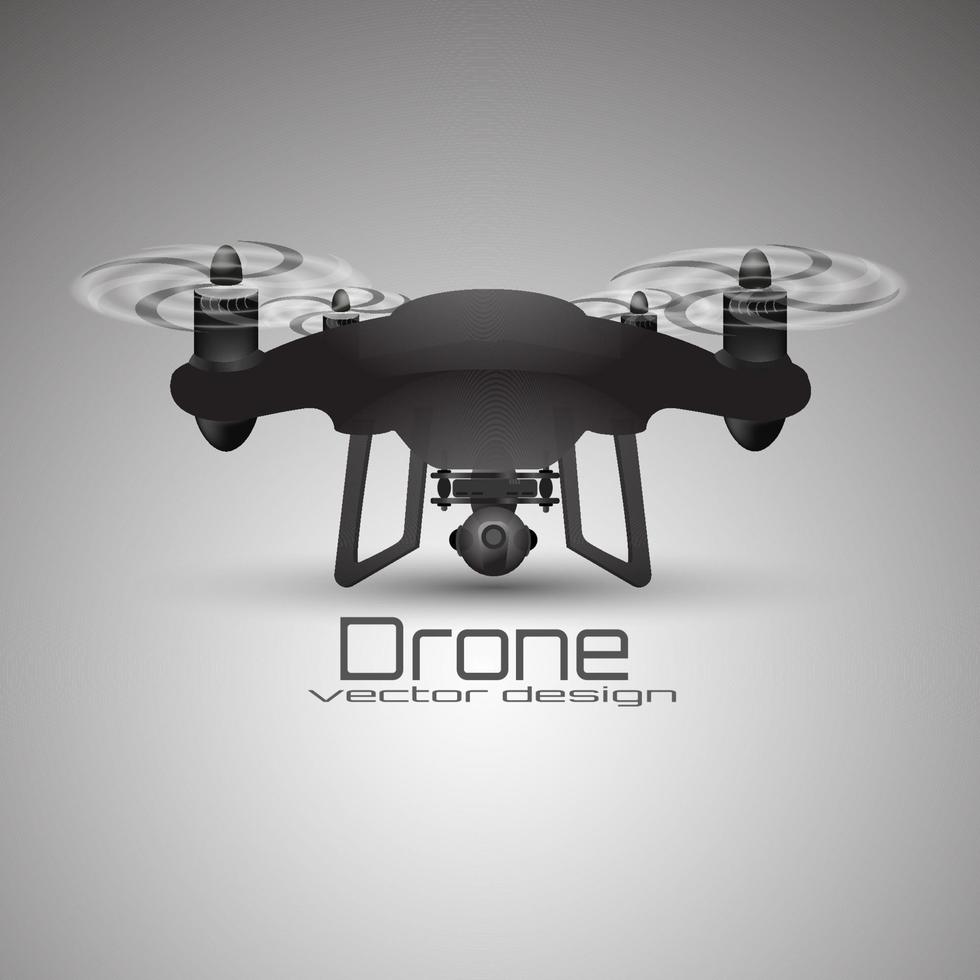 vector illustration of camera drone
