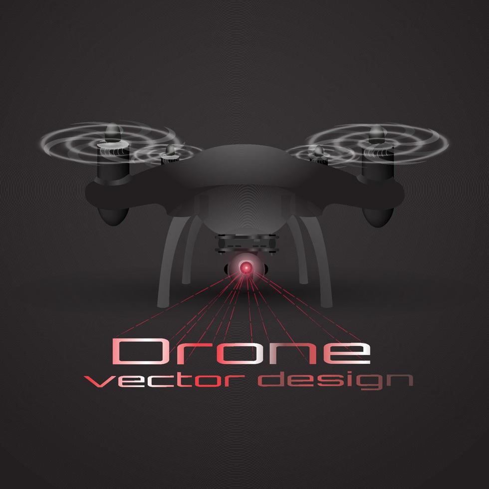 ilustración vectorial de drone con cámara vector