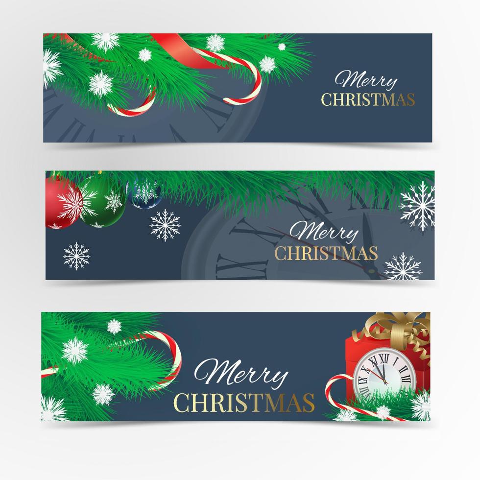 Christmas banner set vector
