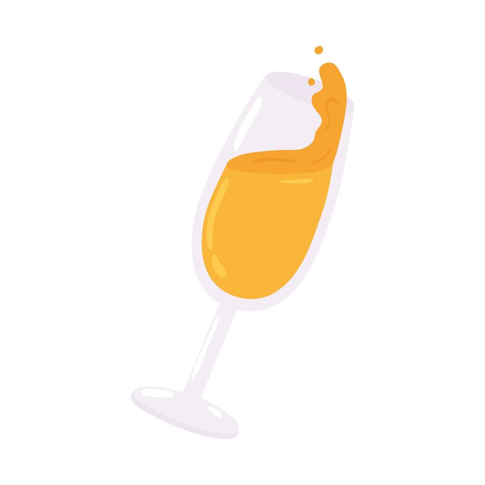 champagne glass drink vector