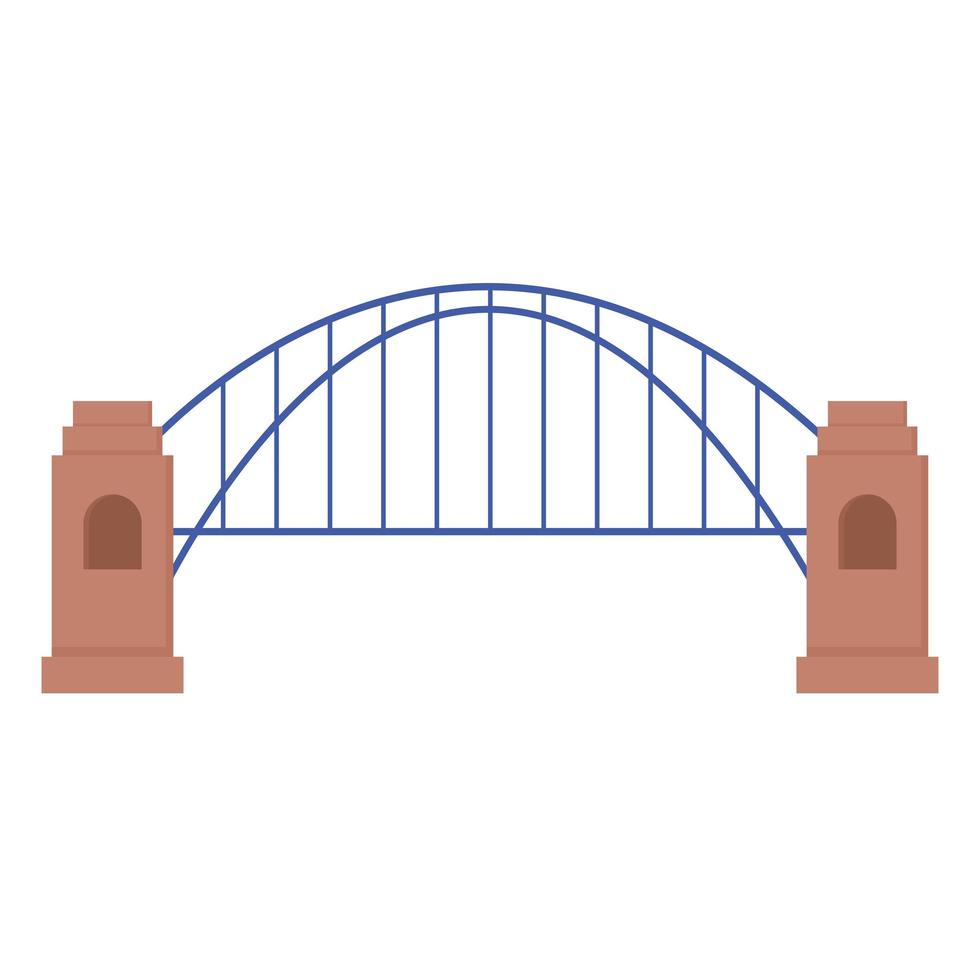 icono de la arquitectura del puente vector