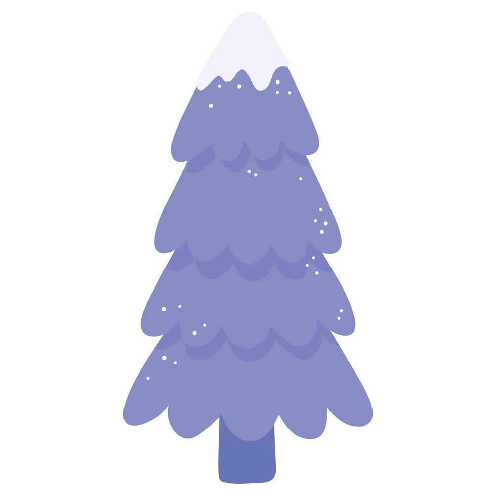 pine tree snow vector