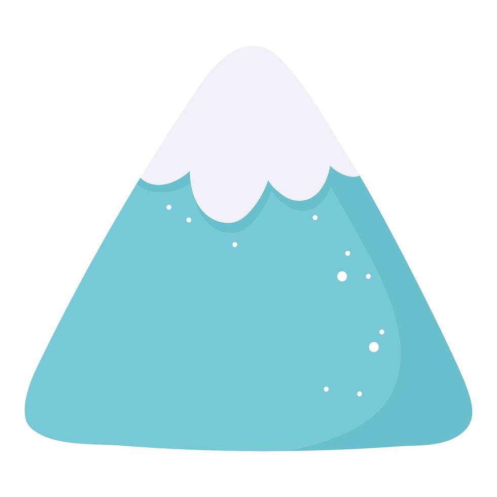 snowy mountain icon vector