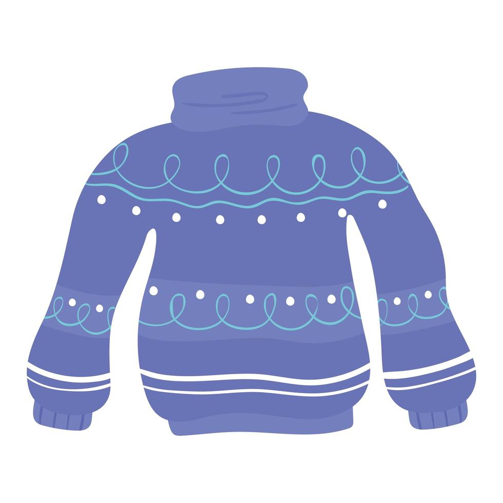 knitted sweater icon vector