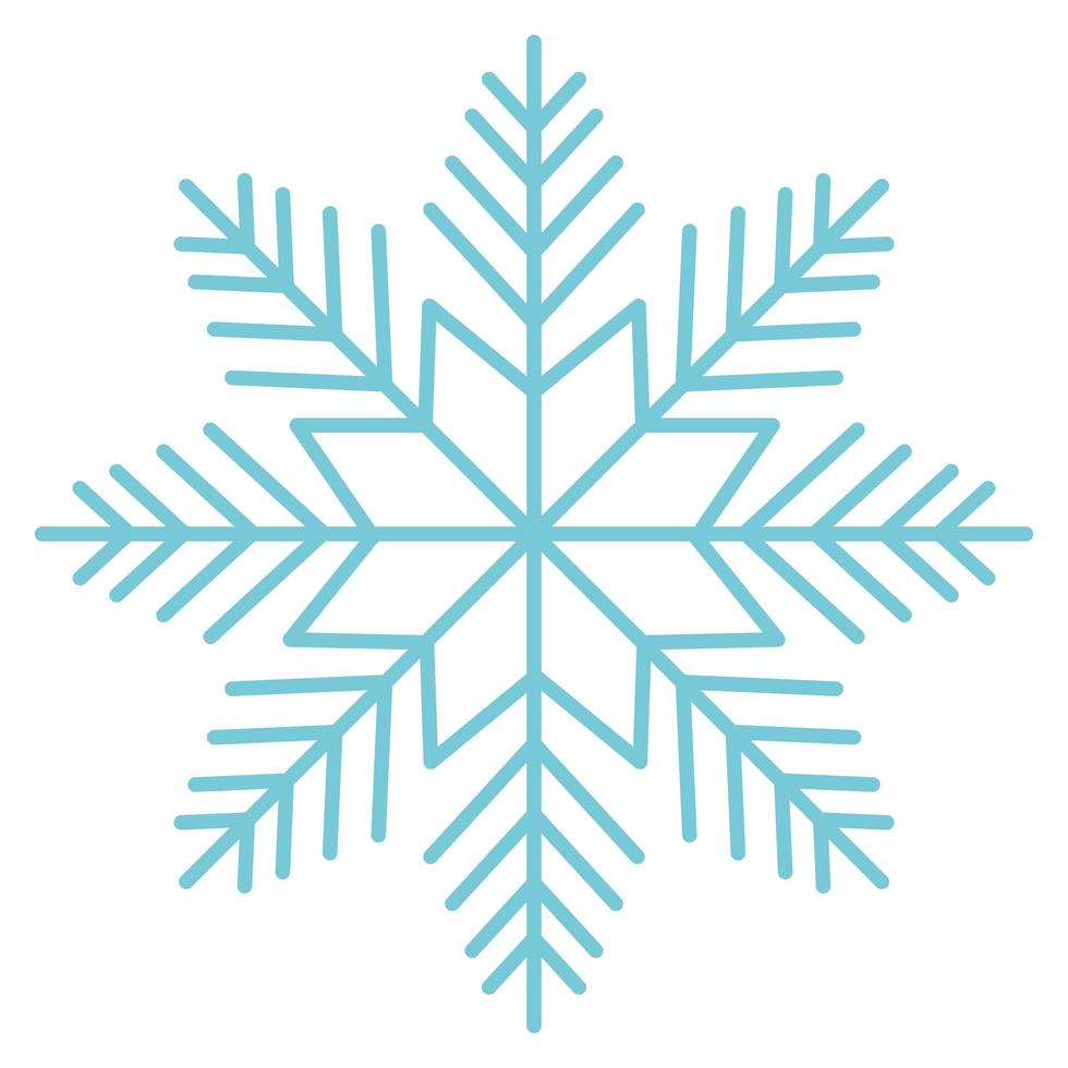 icono de copo de nieve vector