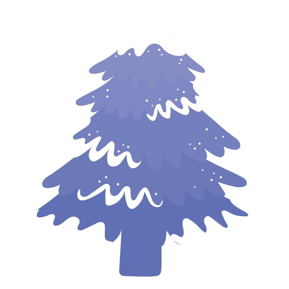 árbol con nieve vector