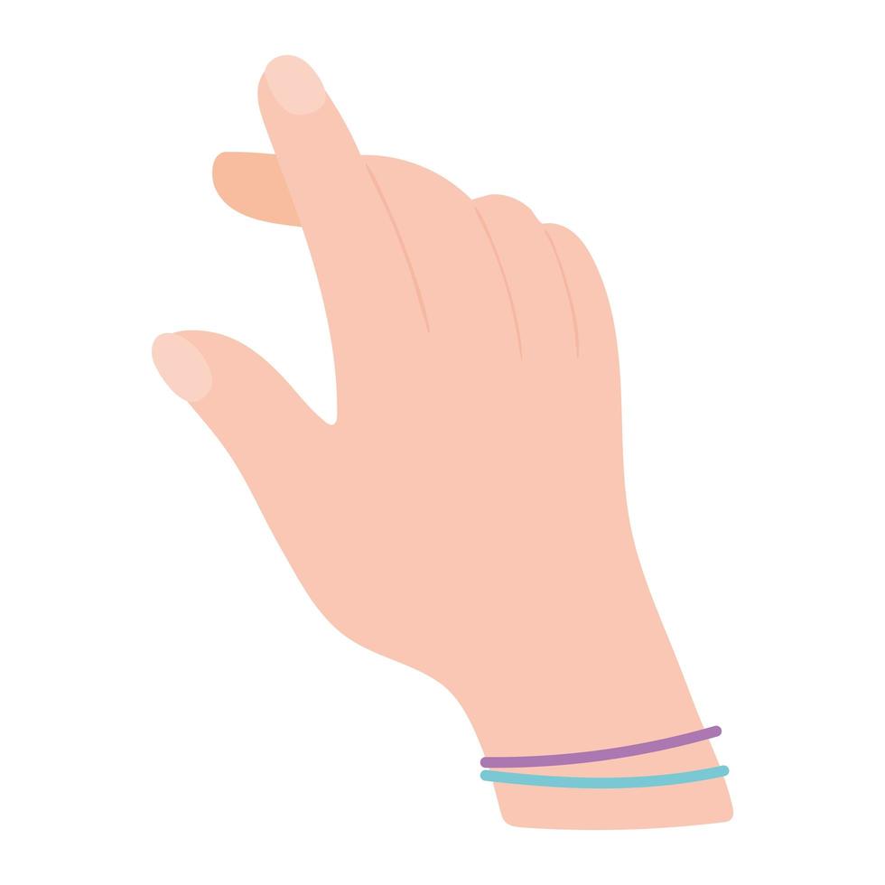 hand touch gesture vector